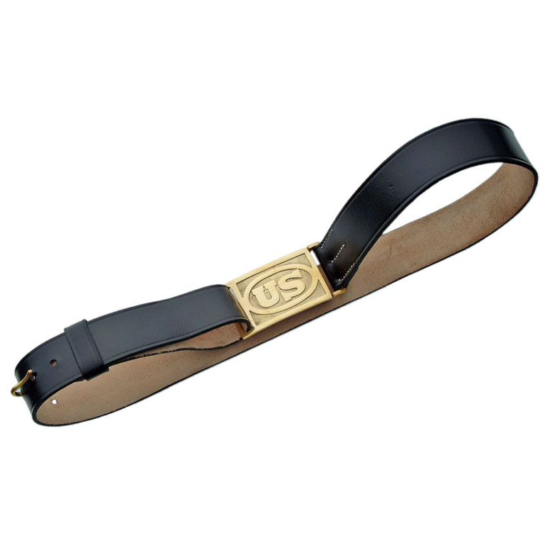 LEATHER BELT W/ US BUCKLE